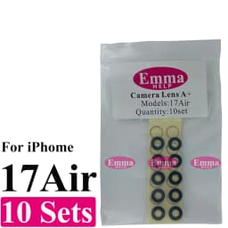 EmmaHelp 10set Back Camera Glass for iPhone 15 14 13 12 16 17 Pro Max Rear Camera Lens Cover Replacement Sticker A+