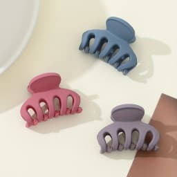 3pcs Matte Hair Claw Clip Simple Style Shark Claw Clips Solid Color Hair Claw Elegant Hair Clips For Women