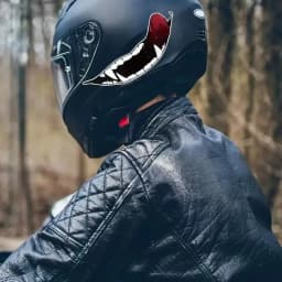 1pc Evil Teeth and Tongue Motorcycle Helmet Fuel Tank Stickers Racing Body Window Funny Decoration Universal Vinyl Decals