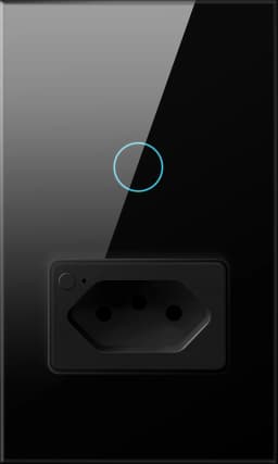 AVATTO Tuya WiFi Smart Light Switch with Socket,Brazil Stand 16A Touch Button Wall Switch,Work for Alexa Google Home