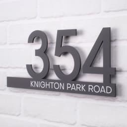 Custom Waterproof Acrylic Plate House Number Sign 3D Cut House Number Outdoor UV Print Black White Grey Address Sign Outdoor