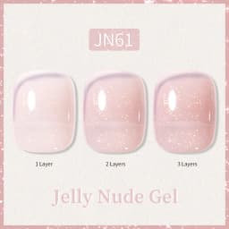 BORN PRETTY 10ml Glitter Pink Nude Jelly Nail Gel Polish Varnis Semi-permanent Sheer Translucent UV LED Soak Off Gel Polish