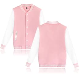 Black Pink Solid Color Baseball Jacket Men Women Hip Hop Harajuku Jackets Kids Boys Girls Single Coats