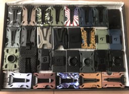 Minimalist Wallet For Men Aluminum Slim Stretchable Belt Draw-Out Metal Wallet Holds UP 15 Cards with Cash Strap Card Holde
