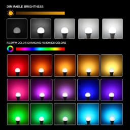 Homekit Smart Wifi Light Bulb Multicoloured Dimmable E27 LED Bulbs Siri Control Work with Apple Home Kit Alexa Google Assistitan
