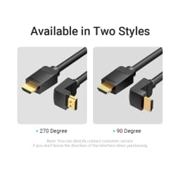 Vention HDMI Cable 4K HDMI 2.0 Cable HDMI 90/270 Degree Angle Adapter for Apple TV PS4 Splitter Video Audio 90 Degree HDMI Cable