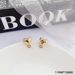 10Pcs DIY Stainless Steel Earrings Back Love Heart Dangle Earrings Base Connectors Linkers for Jewelry Making Accessories