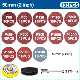 XCAN Sanding Disc 1/2/3inch Round Abrasive Dry Sandpaper with Back-up Pad For Polishing Cleaner Tools Sanding Paper