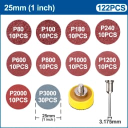 XCAN Sanding Disc 1/2/3inch Round Abrasive Dry Sandpaper with Back-up Pad For Polishing Cleaner Tools Sanding Paper