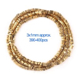 AAA+ Color Retention Gold-Plated Hematite Beads Natural Stone Round Cube Spacer Loose Beads for jewelry Making DIY Bracelet 15''