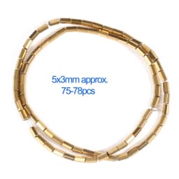 AAA+ Color Retention Gold-Plated Hematite Beads Natural Stone Round Cube Spacer Loose Beads for jewelry Making DIY Bracelet 15''
