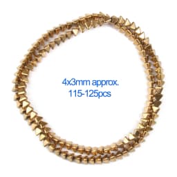 AAA+ Color Retention Gold-Plated Hematite Beads Natural Stone Round Cube Spacer Loose Beads for jewelry Making DIY Bracelet 15''