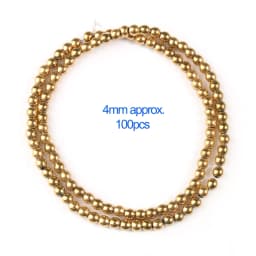 AAA+ Color Retention Gold-Plated Hematite Beads Natural Stone Round Cube Spacer Loose Beads for jewelry Making DIY Bracelet 15''