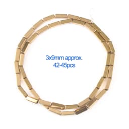 AAA+ Color Retention Gold-Plated Hematite Beads Natural Stone Round Cube Spacer Loose Beads for jewelry Making DIY Bracelet 15''
