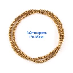 AAA+ Color Retention Gold-Plated Hematite Beads Natural Stone Round Cube Spacer Loose Beads for jewelry Making DIY Bracelet 15''
