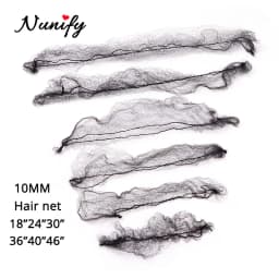 20Pcs/lot Hair Nets Invisible Elastic Edge Mesh Long 36 Inches Black Short 18Inch Wig Nets Invisible Soft Elastic Lines Hair Net