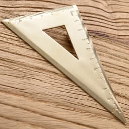 Vintage Brass Straight Ruler For Students Creative Metal Triangle Ruler Protractor Stationery Measuring Tool School Supplies New