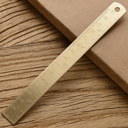 Vintage Brass Straight Ruler For Students Creative Metal Triangle Ruler Protractor Stationery Measuring Tool School Supplies New