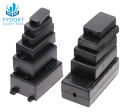 ABS Plastic Project Box Waterproof Black DIY Housing Instrument Case Storage Case Enclosure Boxes Electronic Home Supplies