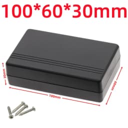 ABS Plastic Project Box Waterproof Black DIY Housing Instrument Case Storage Case Enclosure Boxes Electronic Home Supplies