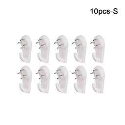 10Pcs Wall Decoration Installation Seamless Hooks Nail Kitchen Living Room Bedroom Home Daily Hanging Wall Invisible Hook White
