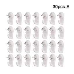 10Pcs Wall Decoration Installation Seamless Hooks Nail Kitchen Living Room Bedroom Home Daily Hanging Wall Invisible Hook White