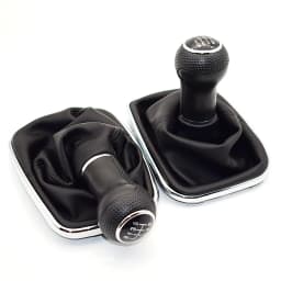 23mm 5 / 6 Speed Shifter Manual Gear Shift Knob Gaitor Boot for Volkswagen VW MK4 Golf 4 IV GTI R32 Jetta Bora Red Stitch