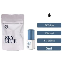 5ml Korean Original Sky Glue S Plus Black Red Blue White Cap Lash Adhesive Low Irritation Quick Drying Eyelash Extension Glue