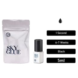 5ml Korean Original Sky Glue S Plus Black Red Blue White Cap Lash Adhesive Low Irritation Quick Drying Eyelash Extension Glue