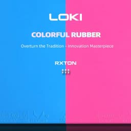 Original LOKI RXTON 1&3 Blue Pink Table Tennis Rubber Pimples-in Tacky Ping Pong Rubber with Powerful Elastic Sponge