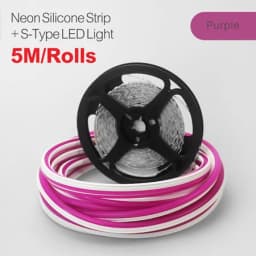 6/8mm 5M/Rolls DIY Separate Silicone Neon Strip 120Leds S-Bendable Newly Flexible Led Tape For LED Neon Sign Waterproof IP67