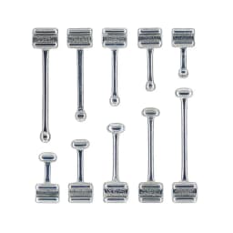 50Pcs Orthodontic Crimpable Lingual Button Sliding Ball/T Hooks Crimpable Stop Locks Removable/Activity Fixed on Archwires Brace