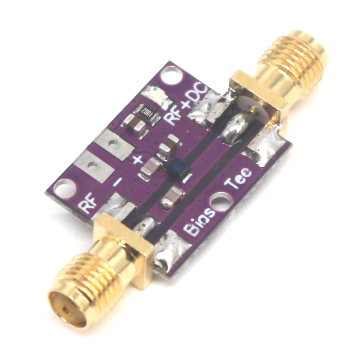 DykbRadio Bias Tee 10MHz -6GHz RF Biaser DC Blocker Coaxial Feed for HAM Radio RTL SDR LNA Low Noise Wideband Amplifier