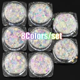 24 Boxes 3D Flocking Velvet Powder Villus Powder for Nail Art Decoration Nail Art Glitter Velvet Flocking Powder 2.5ml/Box BPB11