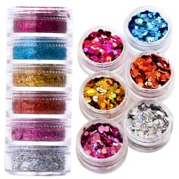24 Boxes 3D Flocking Velvet Powder Villus Powder for Nail Art Decoration Nail Art Glitter Velvet Flocking Powder 2.5ml/Box BPB11