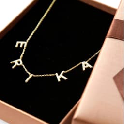 DOREMI 9mm Crystal Pendant Custom Name Pendant Necklace Personalise Zircon Letter Necklace For Women Jewelry Gift Dropshipping