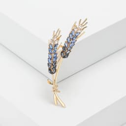 Luxury Rhinestone Wheat Ear Brooch Collar Pins for Suit Shining Women Men's Party Brooches Jewelry