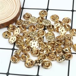 20 50 80 100pcs Colorful Metal Brooch Pin Back Squeeze Badge Holder Butterfly Clasp Clutch Care Cap For DIY Jewelry Making Craft