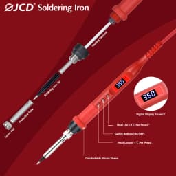 JCD 908U Electric Soldering Iron 80W 220V/110V With Switch Multi-function Button Adjustable Temperature Iron Welding Tools