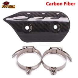 Universal Motorcycle Exhaust Pipe Heat Shield Carbon Fiber Cover Heat Insulation Anti-Scald Muffler Protector 3.8mm to 4.5mm