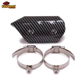 Universal Motorcycle Exhaust Pipe Heat Shield Carbon Fiber Cover Heat Insulation Anti-Scald Muffler Protector 3.8mm to 4.5mm