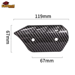 Universal Motorcycle Exhaust Pipe Heat Shield Carbon Fiber Cover Heat Insulation Anti-Scald Muffler Protector 3.8mm to 4.5mm