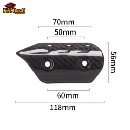 Universal Motorcycle Exhaust Pipe Heat Shield Carbon Fiber Cover Heat Insulation Anti-Scald Muffler Protector 3.8mm to 4.5mm