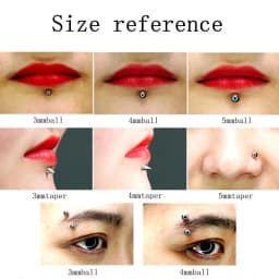 Stainless Steel Fake Piercing Stud Set Fake Nose Ring Stud Sticker Pack Fake Eyebrow Lip Piercing Non Piercied Earring Stud Lot