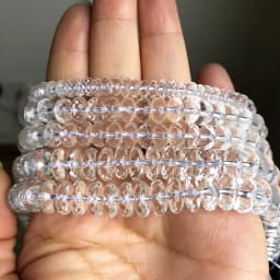 6 8 10mm Faceted Clear Quartz Crystal Beads Round Rondelle Loose Spacer Beads For Jewelry DIY Bracelet Accessories 15''Inches