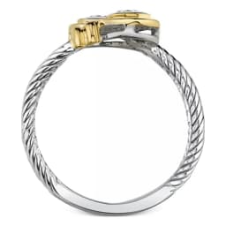 Huitan New Arrival Interlaced Ring with Zipper Design Band Versatile Women Finger Ring Stylish Anniversary Rings Women Jewelry