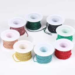 RESEN New Arrival Colorful Rhinestone Chains Dense Fancy Chain Apparel Sewing Glass Rhinestone Cup Chain With Colorful base