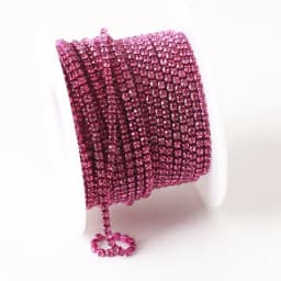 RESEN New Arrival Colorful Rhinestone Chains Dense Fancy Chain Apparel Sewing Glass Rhinestone Cup Chain With Colorful base