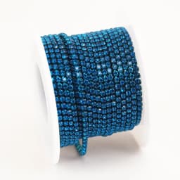 RESEN New Arrival Colorful Rhinestone Chains Dense Fancy Chain Apparel Sewing Glass Rhinestone Cup Chain With Colorful base