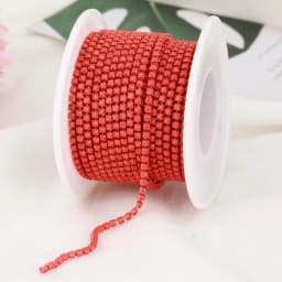RESEN New Arrival Colorful Rhinestone Chains Dense Fancy Chain Apparel Sewing Glass Rhinestone Cup Chain With Colorful base